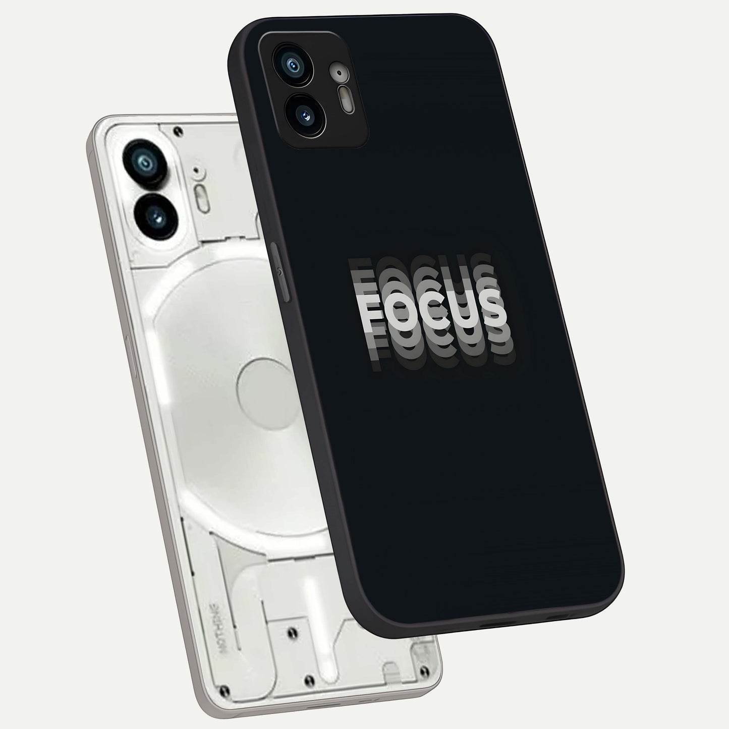  Mono Focus Vision phone case For Nothing Phone 2 showing premium glass back cover with detailed artwork