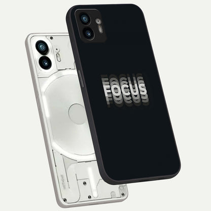  Mono Focus Vision phone case For Nothing Phone 2 showing premium glass back cover with detailed artwork