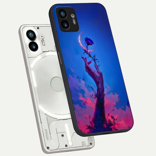  Mystic Hand phone case For Nothing Phone 2 showing premium glass back cover with detailed artwork