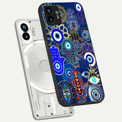  Mystic Palm Guard phone case For Nothing Phone 2 showing premium glass back cover with detailed artwork