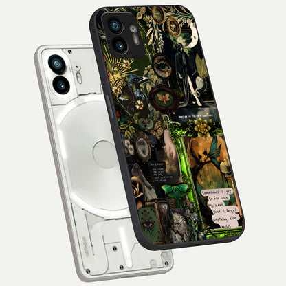  Mystic Woods Secret phone case For Nothing Phone 2 showing premium glass back cover with detailed artwork