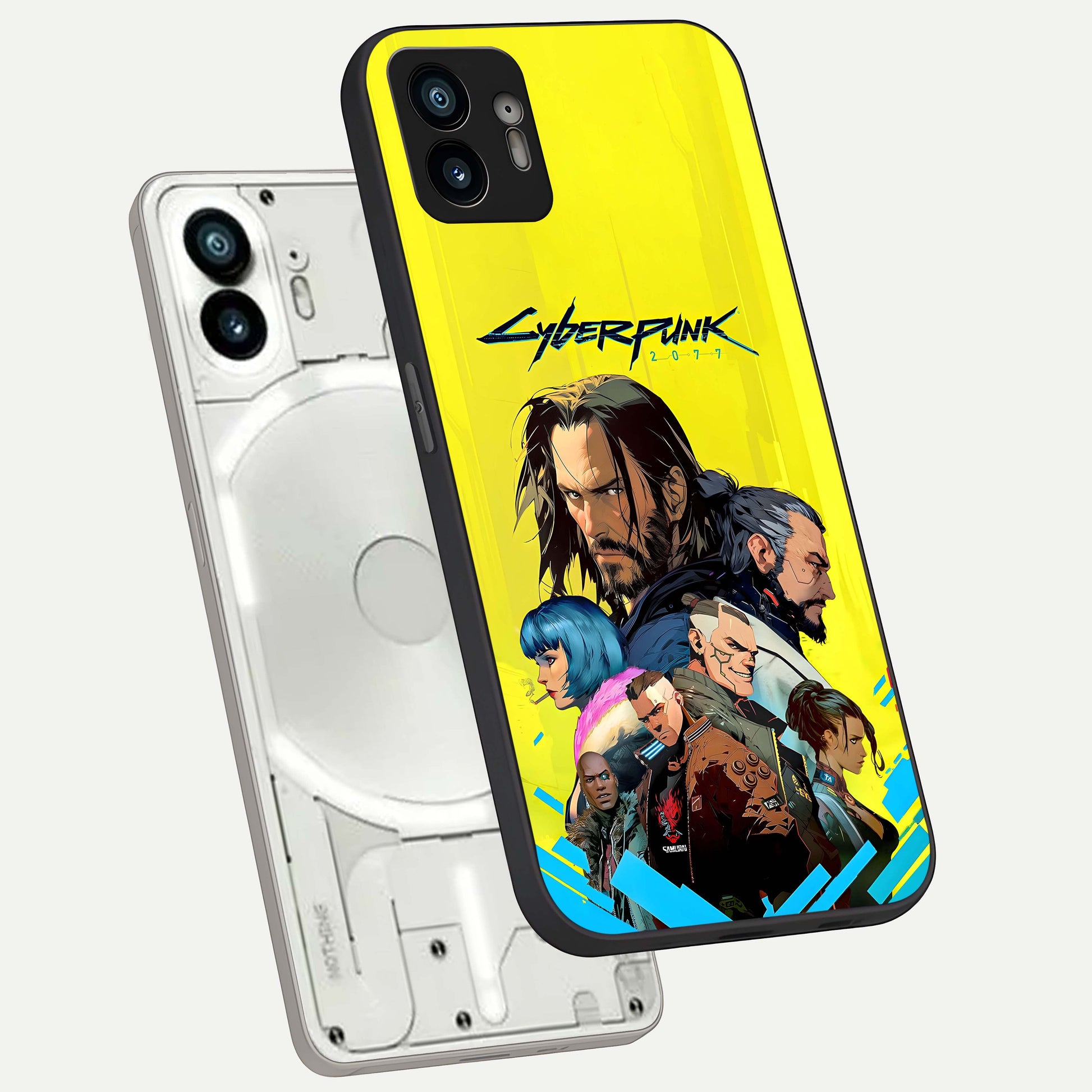  Neon Rebel Genesis phone case For Nothing Phone 2 showing premium glass back cover with detailed artwork