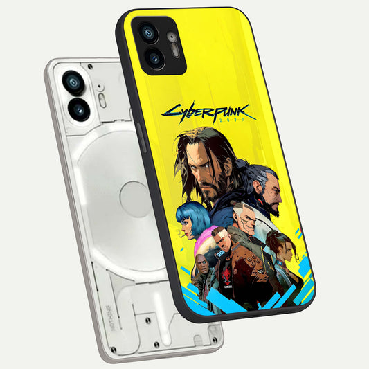  Neon Rebel Genesis phone case For Nothing Phone 2 showing premium glass back cover with detailed artwork
