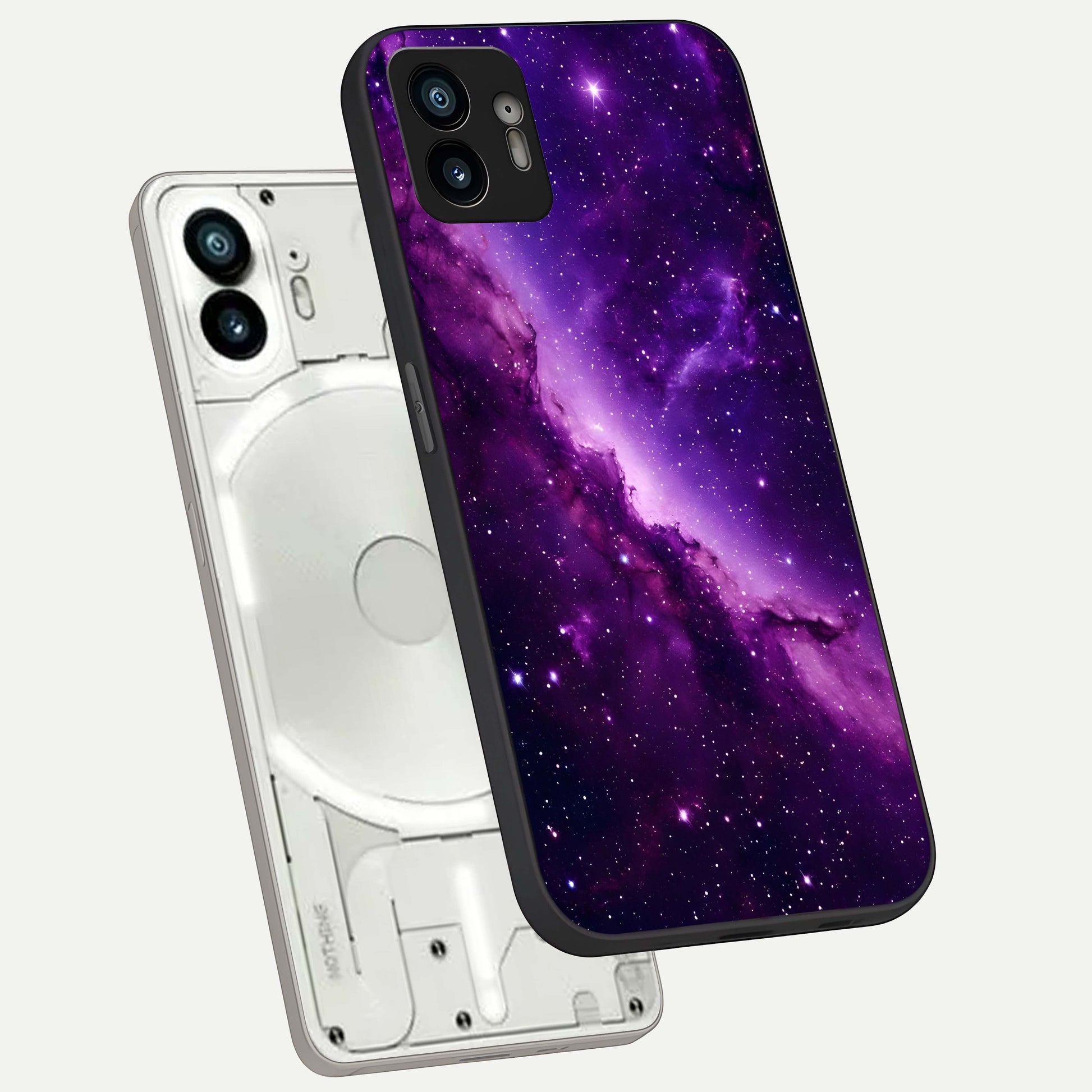  Purple Shade Sky phone case For Nothing Phone 2 showing premium glass back cover with detailed artwork