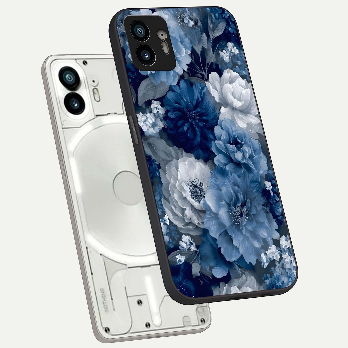  Royal Bloom Garden phone case For Nothing Phone 2 showing premium glass back cover with detailed artwork