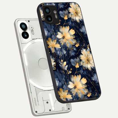  Royal Petal Dream phone case For Nothing Phone 2 showing premium glass back cover with detailed artwork