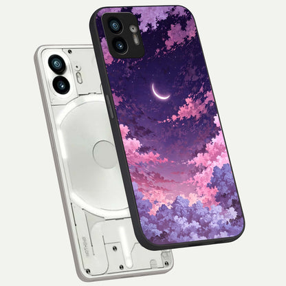  Sky Drift Clouds phone case For Nothing Phone 2 showing premium glass back cover with detailed artwork