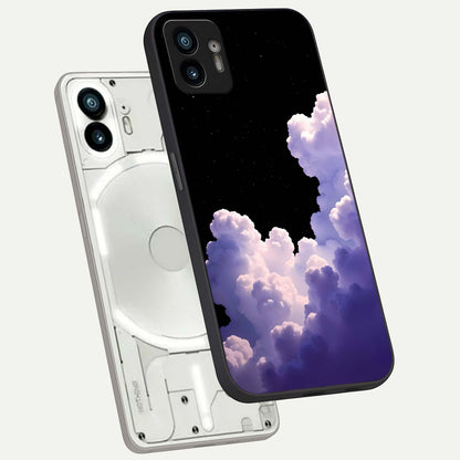  Starlit Night Whispers phone case For Nothing Phone 2 showing premium glass back cover with detailed artwork