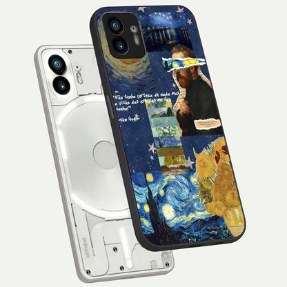  Starry Dream Vision phone case For Nothing Phone 2 showing premium glass back cover with detailed artwork