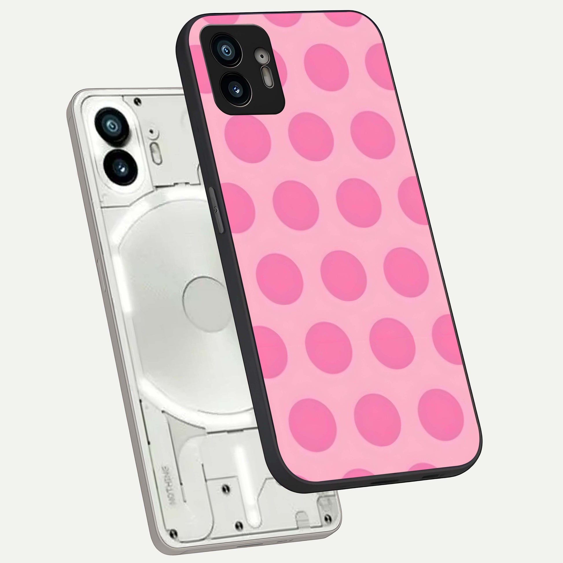  Sweet Dot Dreams phone case For Nothing Phone 2 showing premium glass back cover with detailed artwork
