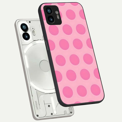  Sweet Dot Dreams phone case For Nothing Phone 2 showing premium glass back cover with detailed artwork