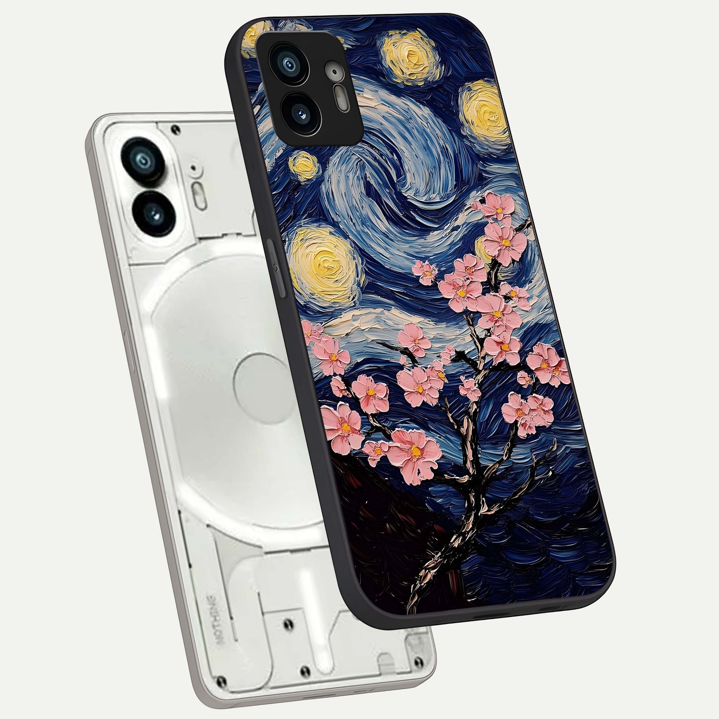  Van Gogh Scenery phone case For Nothing Phone 2 showing premium glass back cover with detailed artwork