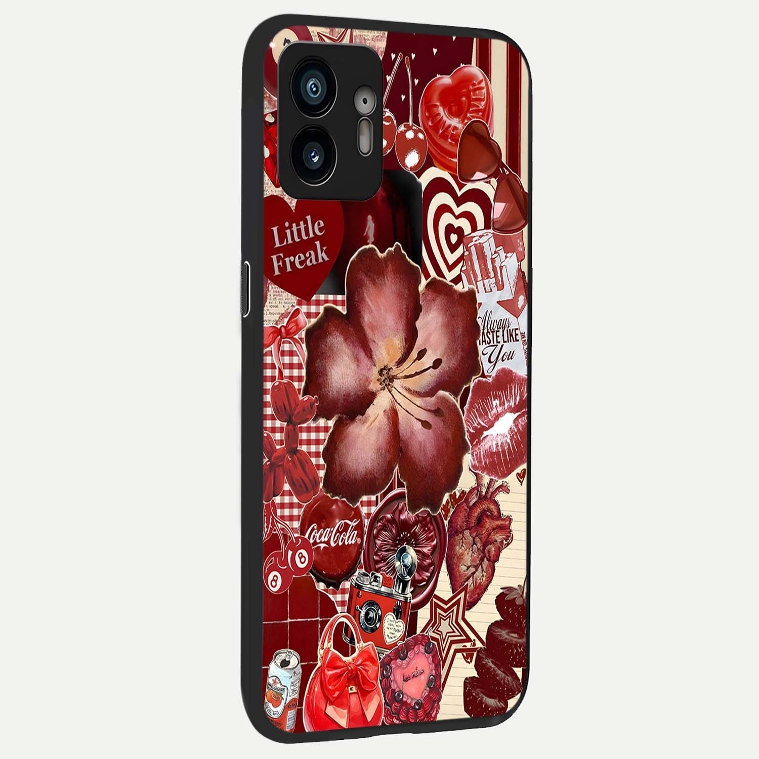  Aesthetic Little Freak back cover For Nothing Phone 2 slim fit glass case with vibrant aesthetic design