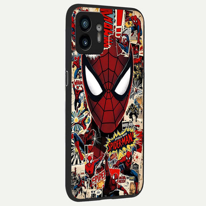  Aesthetic Wonder Spider back cover For Nothing Phone 2 slim fit glass case with vibrant aesthetic design
