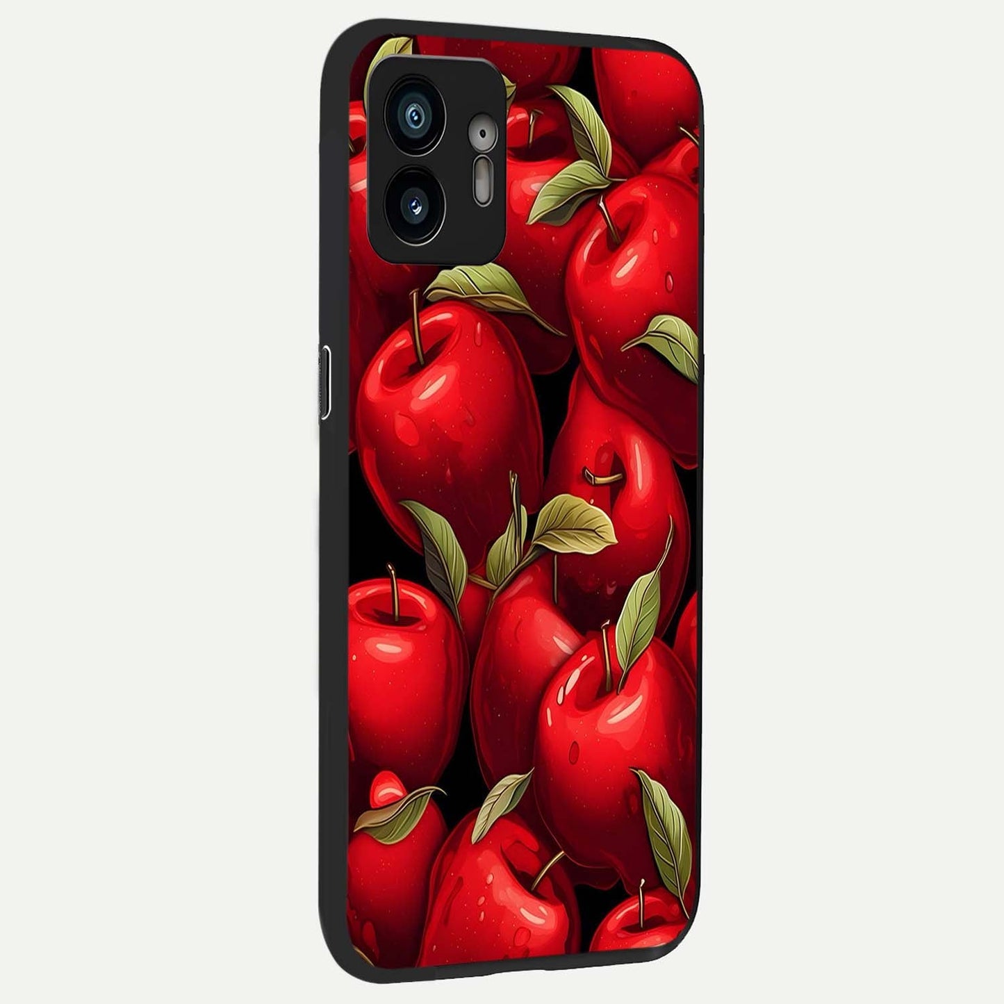  Apple Pattern back cover For Nothing Phone 2 slim fit glass case with vibrant aesthetic design