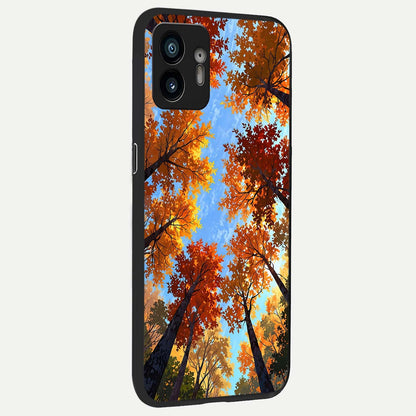  Autumn Sky Rise back cover For Nothing Phone 2 slim fit glass case with vibrant aesthetic design