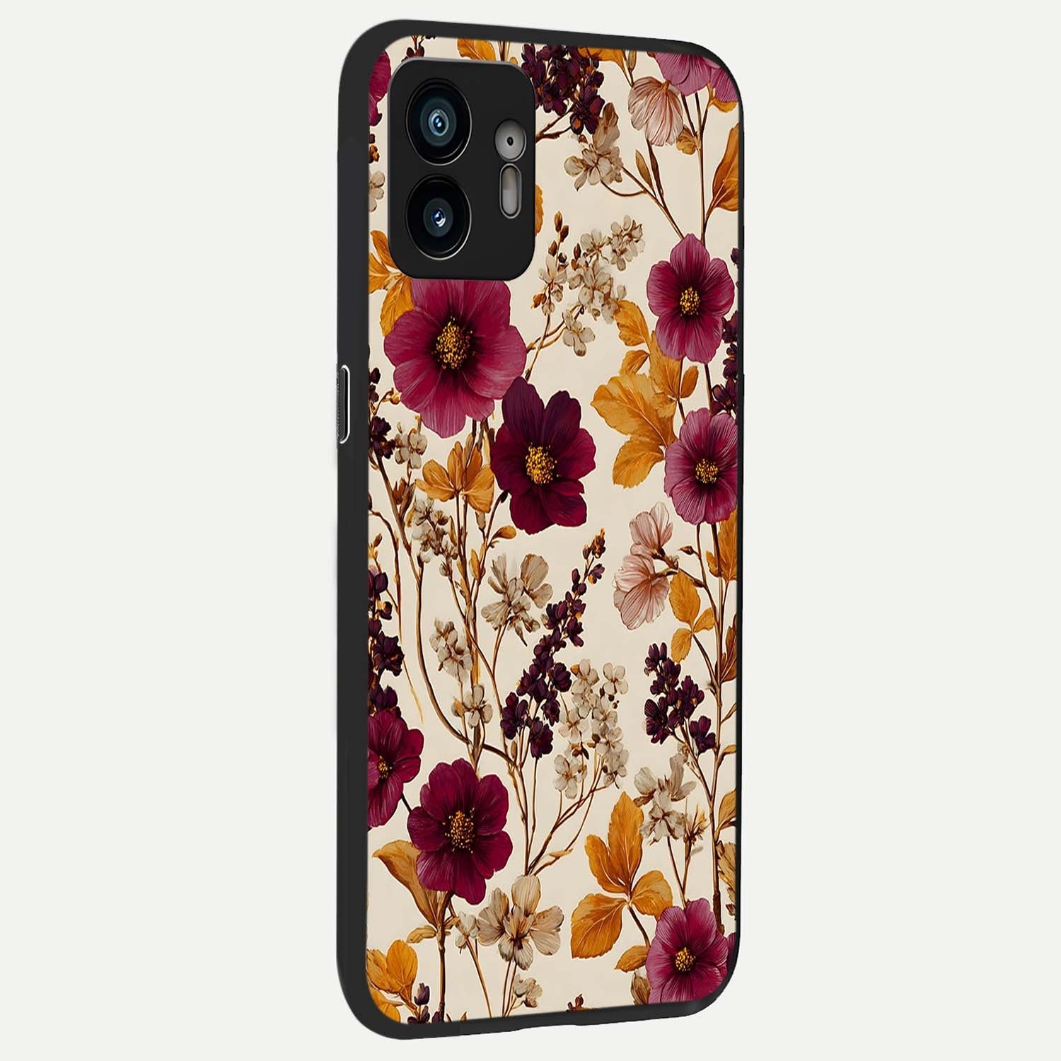  Autumn Wine Bloom back cover For Nothing Phone 2 slim fit glass case with vibrant aesthetic design