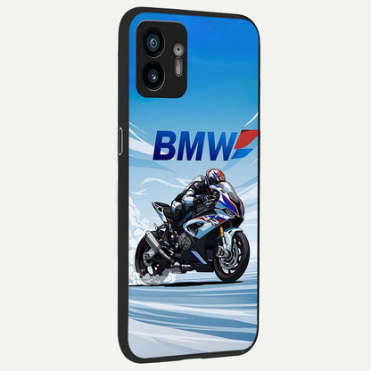  BMW Power Drift back cover For Nothing Phone 2 slim fit glass case with vibrant aesthetic design