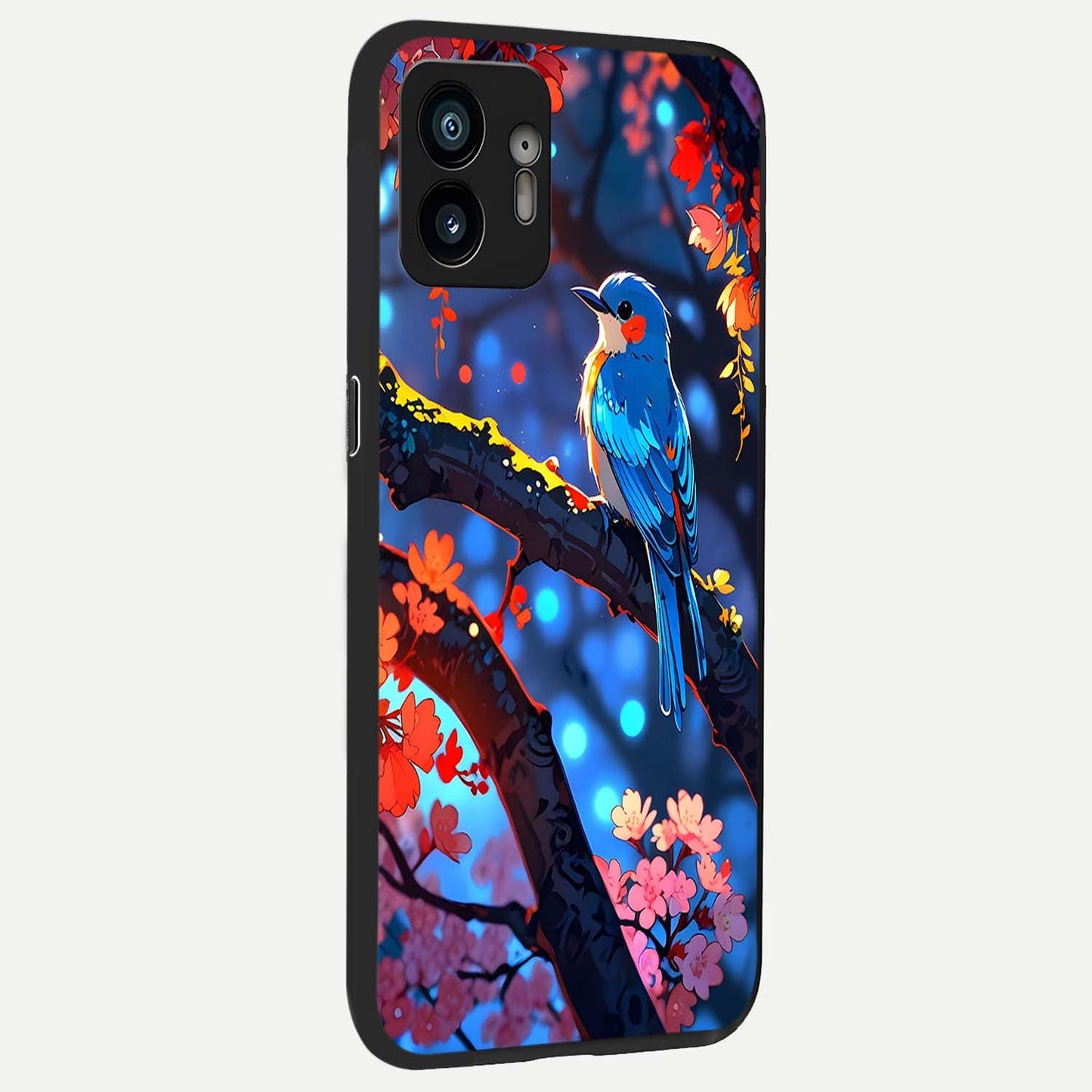  Bloom Thread Art back cover For Nothing Phone 2 slim fit glass case with vibrant aesthetic design