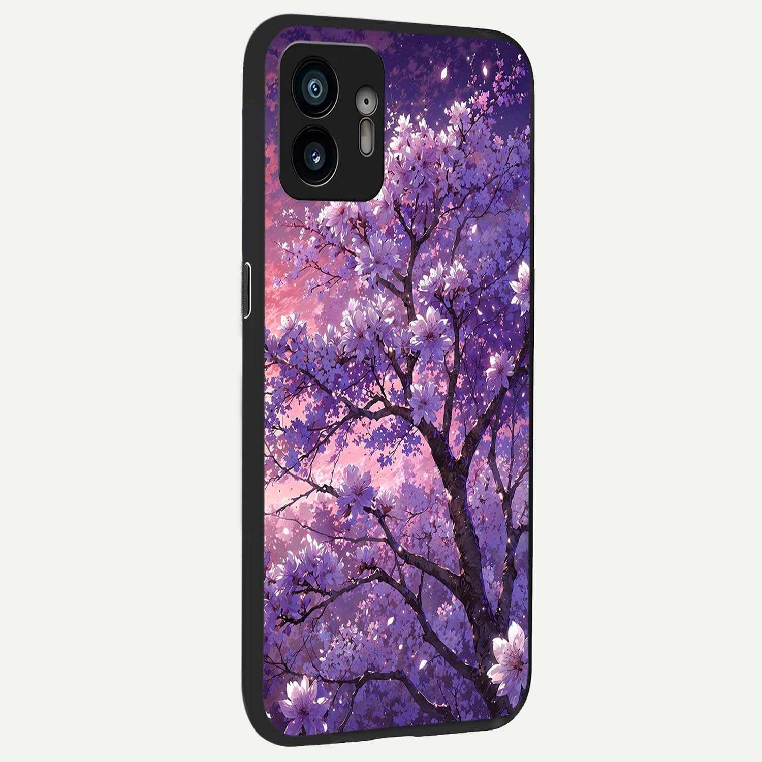  Blossom Tree back cover For Nothing Phone 2 slim fit glass case with vibrant aesthetic design