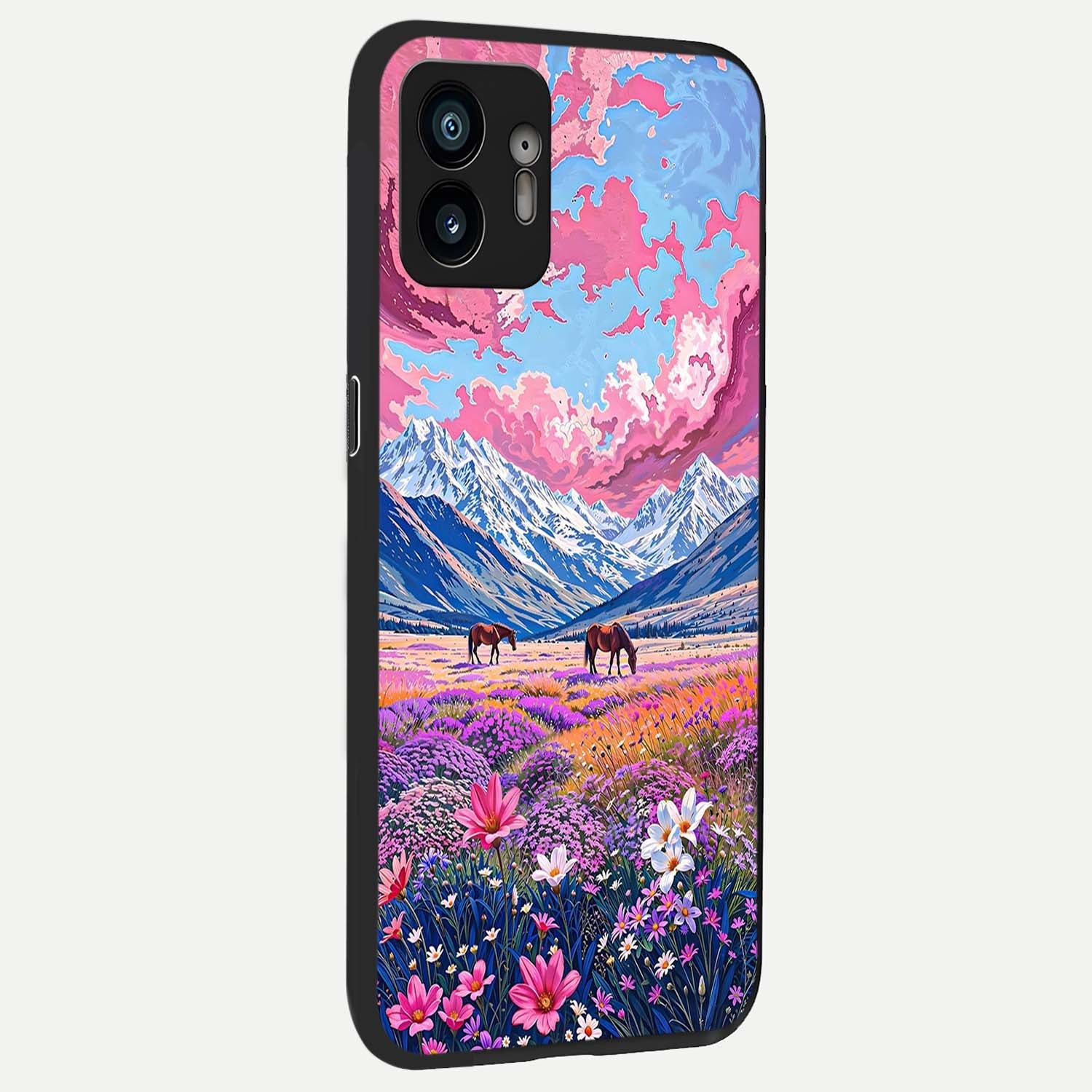  Blossom Valley Dream back cover For Nothing Phone 2 slim fit glass case with vibrant aesthetic design