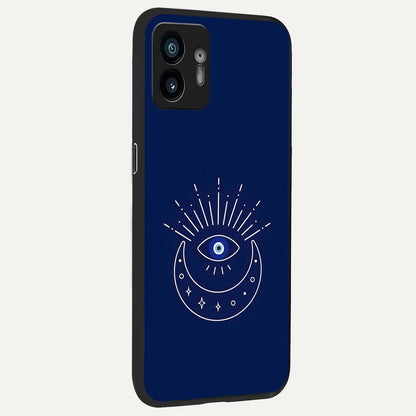  Blue Evil Eye back cover For Nothing Phone 2 slim fit glass case with vibrant aesthetic design