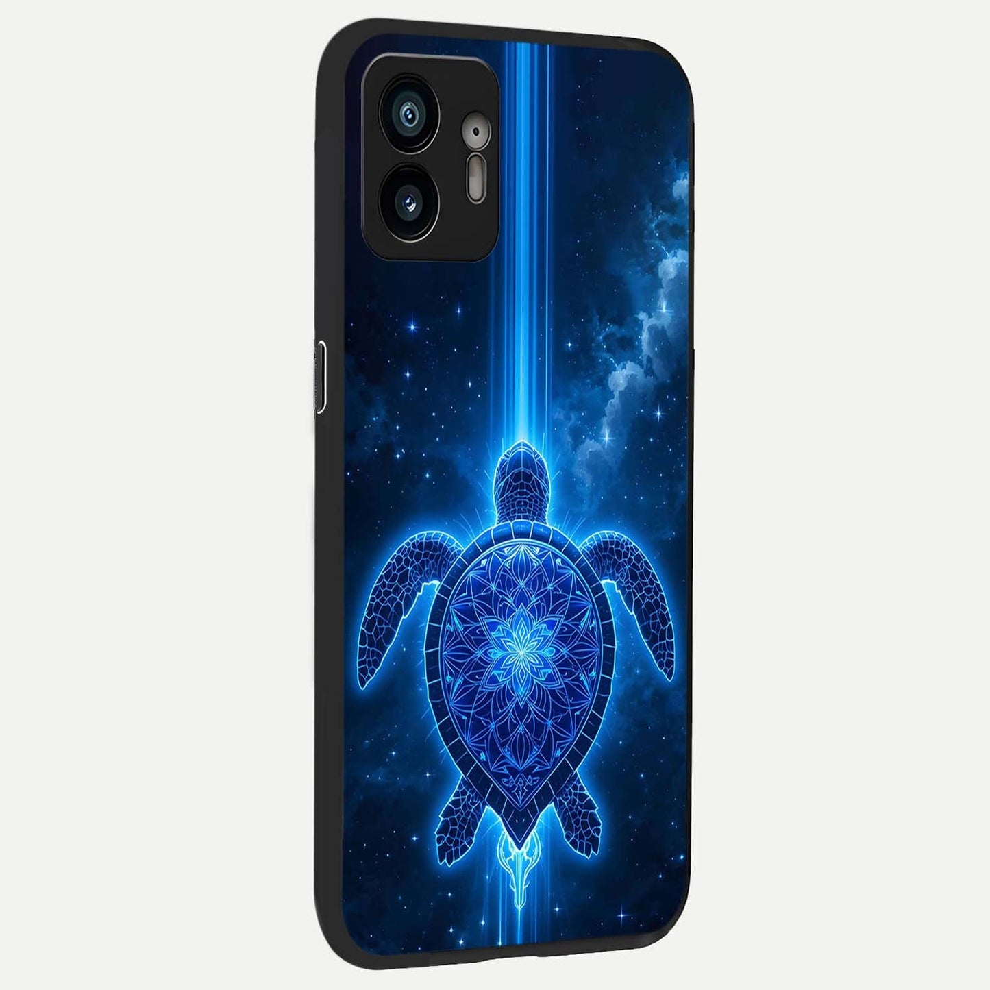  Blue Galaxy Turtle back cover For Nothing Phone 2 slim fit glass case with vibrant aesthetic design