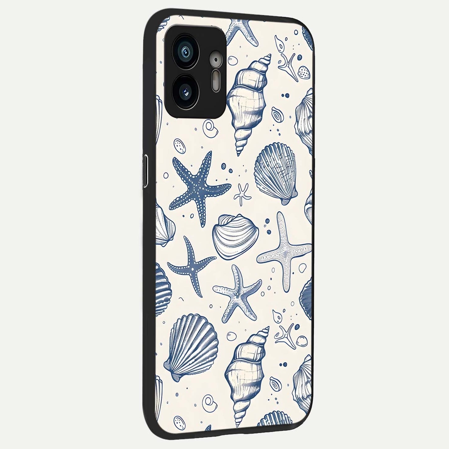  Blue Ocean Outline back cover For Nothing Phone 2 slim fit glass case with vibrant aesthetic design
