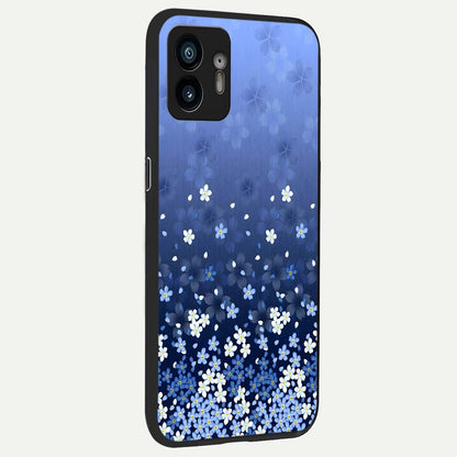  Blue Starry back cover For Nothing Phone 2 slim fit glass case with vibrant aesthetic design