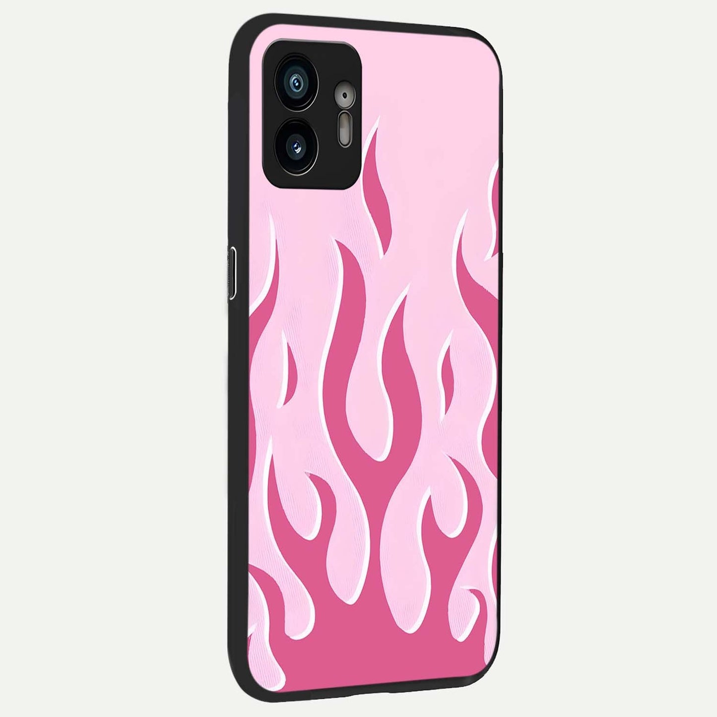  Blush Flame Energy back cover For Nothing Phone 2 slim fit glass case with vibrant aesthetic design