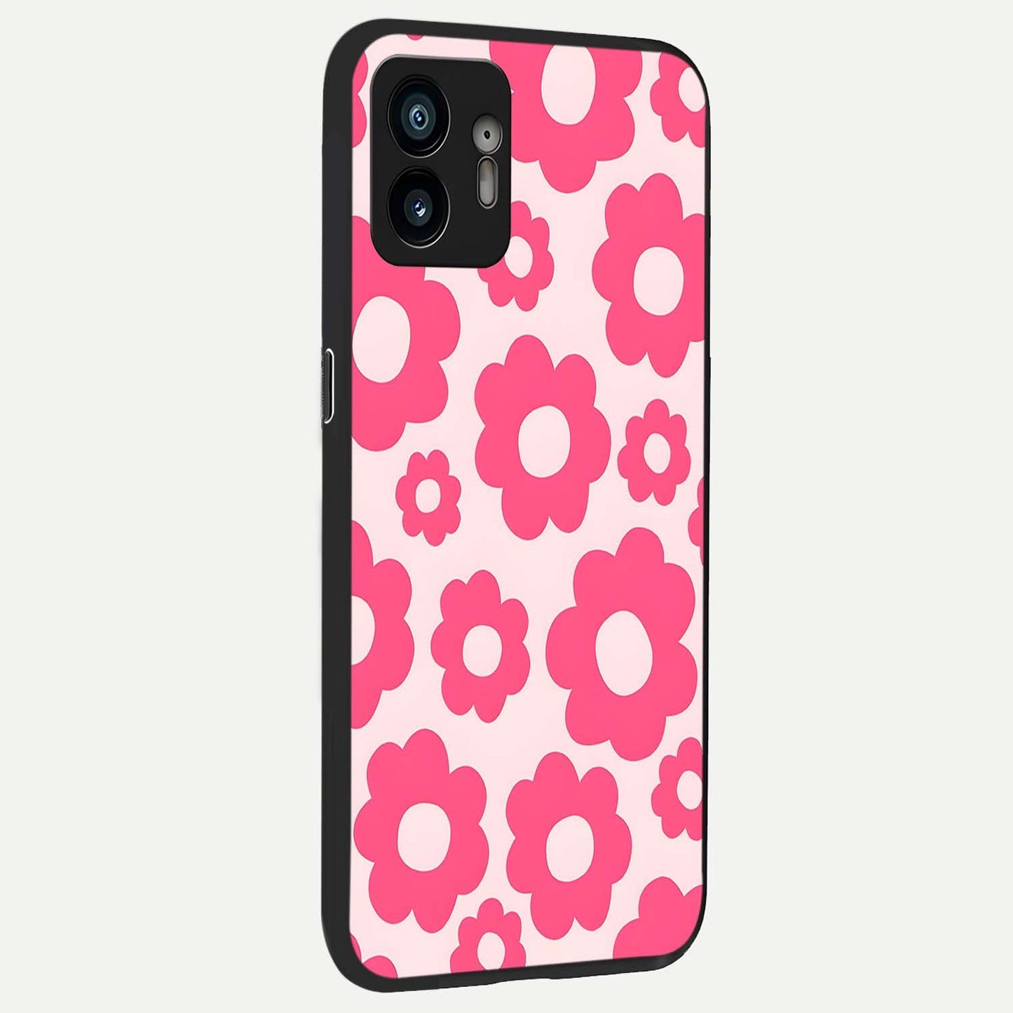  Blush Flower Pop back cover For Nothing Phone 2 slim fit glass case with vibrant aesthetic design