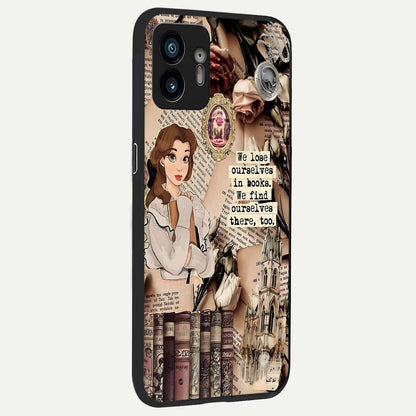  Bookish Dream World back cover For Nothing Phone 2 slim fit glass case with vibrant aesthetic design