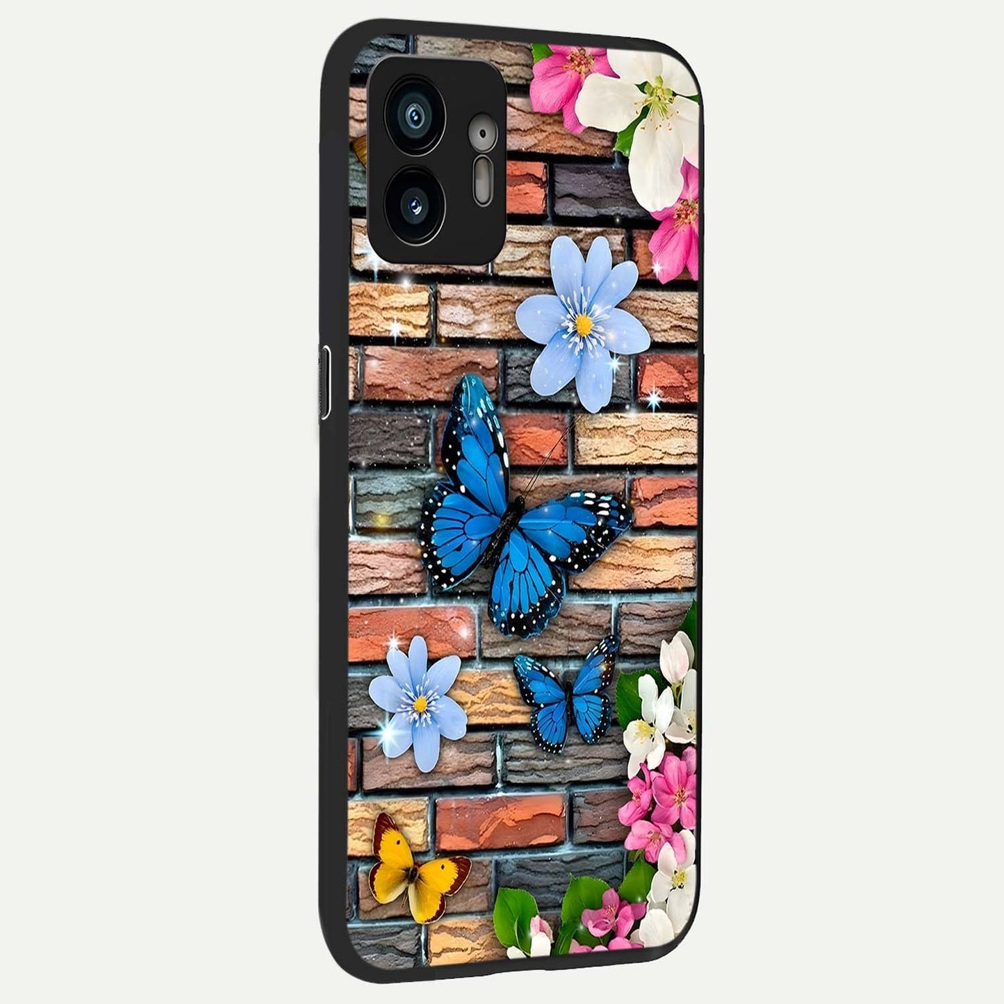  Brick Bloom Flight back cover For Nothing Phone 2 slim fit glass case with vibrant aesthetic design