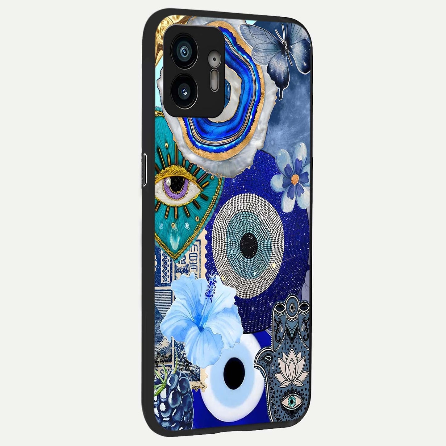  Celestial Blue Vision back cover For Nothing Phone 2 slim fit glass case with vibrant aesthetic design
