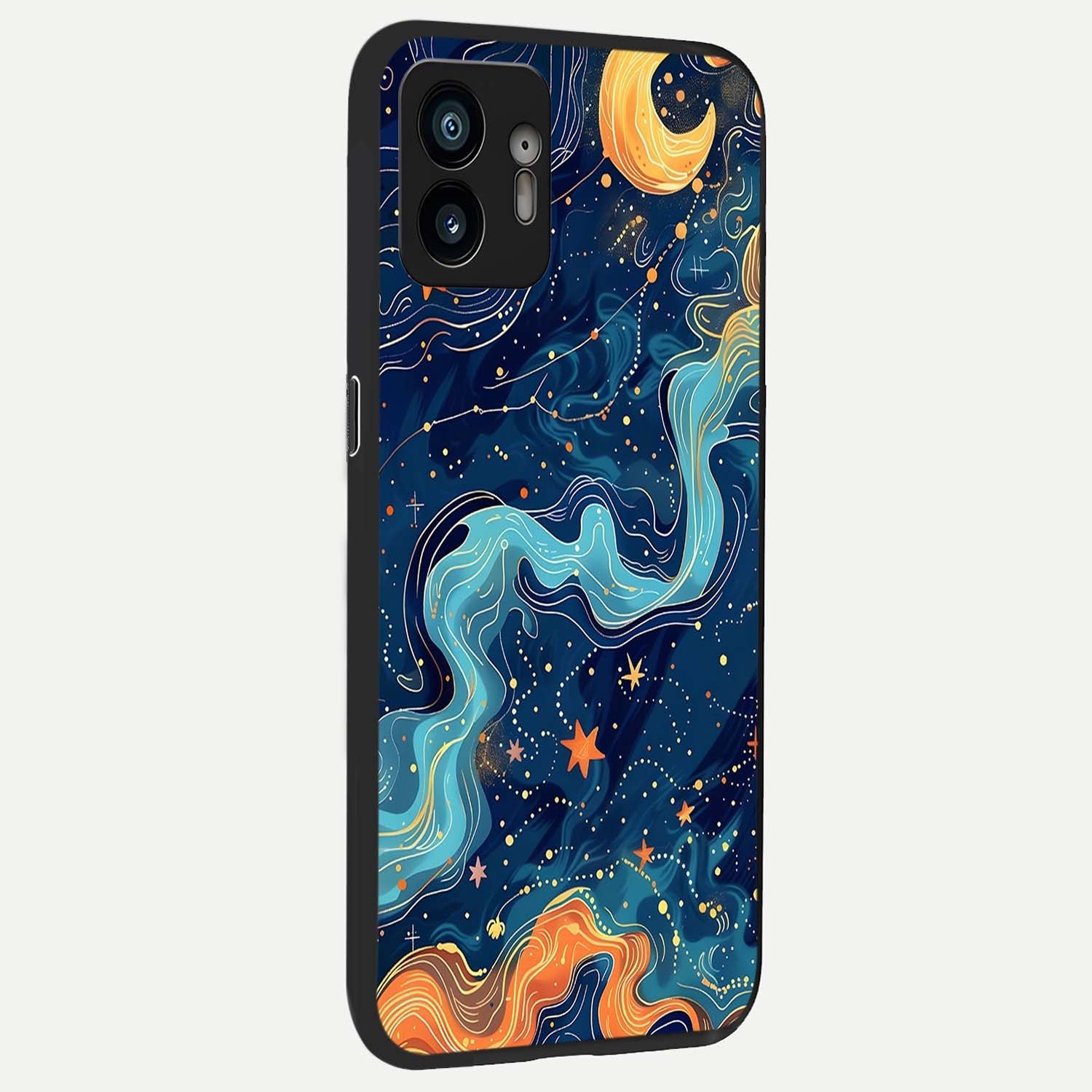  Celestial Dream Flow back cover For Nothing Phone 2 slim fit glass case with vibrant aesthetic design