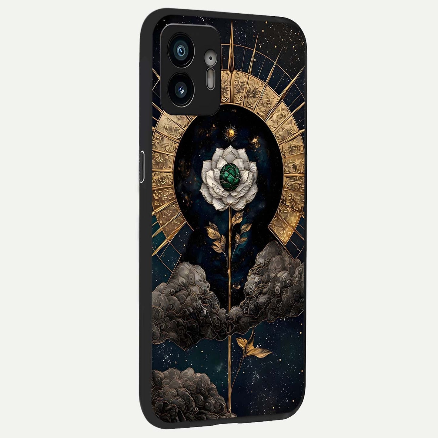  Celestial Lotus Morang back cover For Nothing Phone 2 slim fit glass case with vibrant aesthetic design
