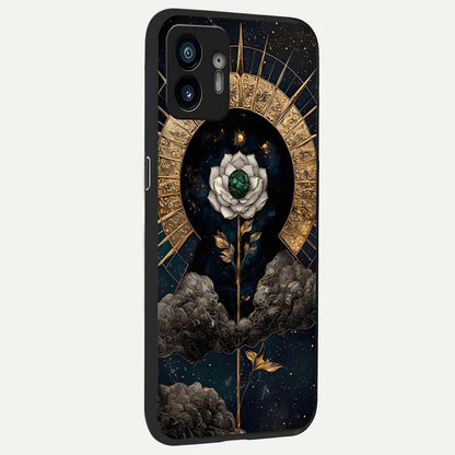  Celestial Lotus Morang back cover For Nothing Phone 2 slim fit glass case with vibrant aesthetic design