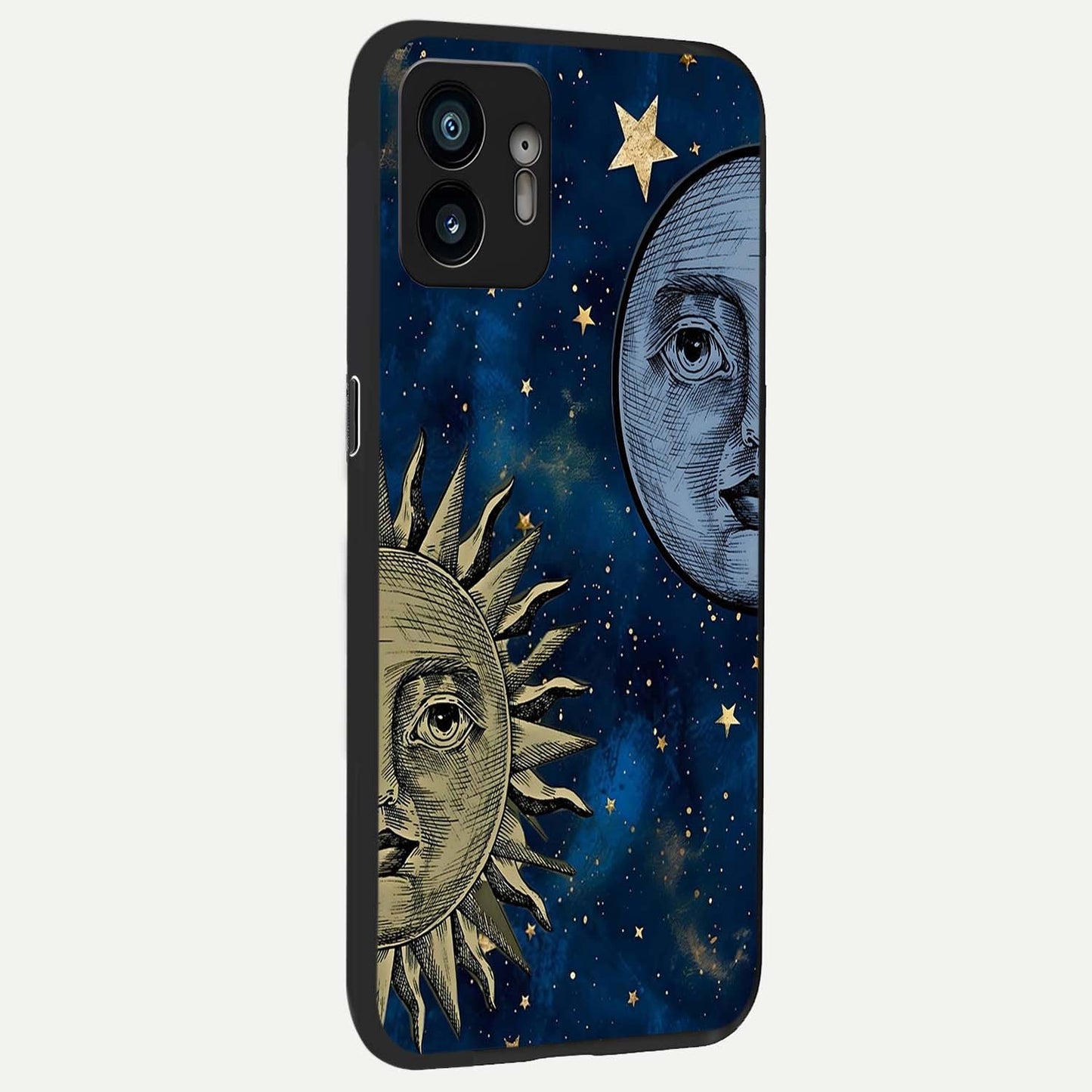  Celestial Moon With Sun back cover For Nothing Phone 2 slim fit glass case with vibrant aesthetic design