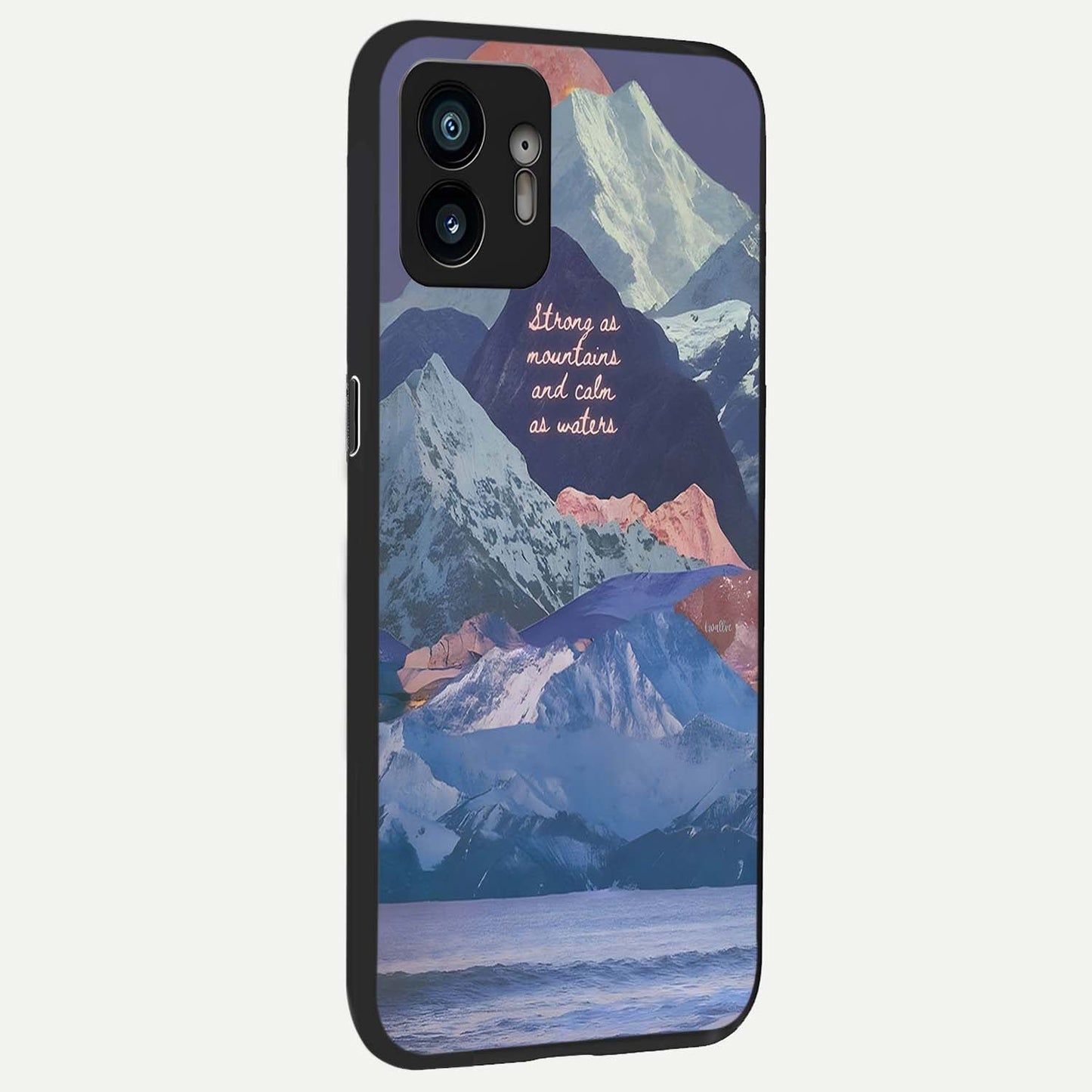  Celestial Mountain Calm back cover For Nothing Phone 2 slim fit glass case with vibrant aesthetic design
