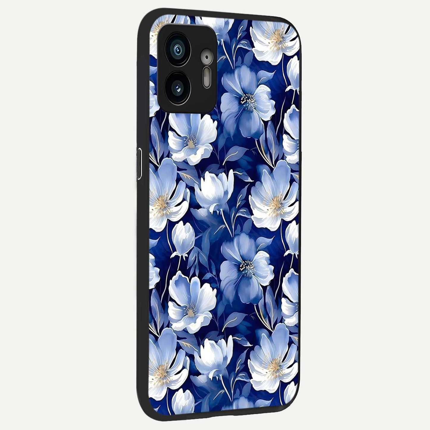  Cute Floral Patterns back cover For Nothing Phone 2 slim fit glass case with vibrant aesthetic design