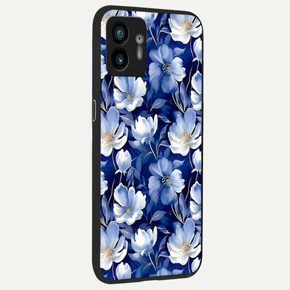  Cute Floral Patterns back cover For Nothing Phone 2 slim fit glass case with vibrant aesthetic design