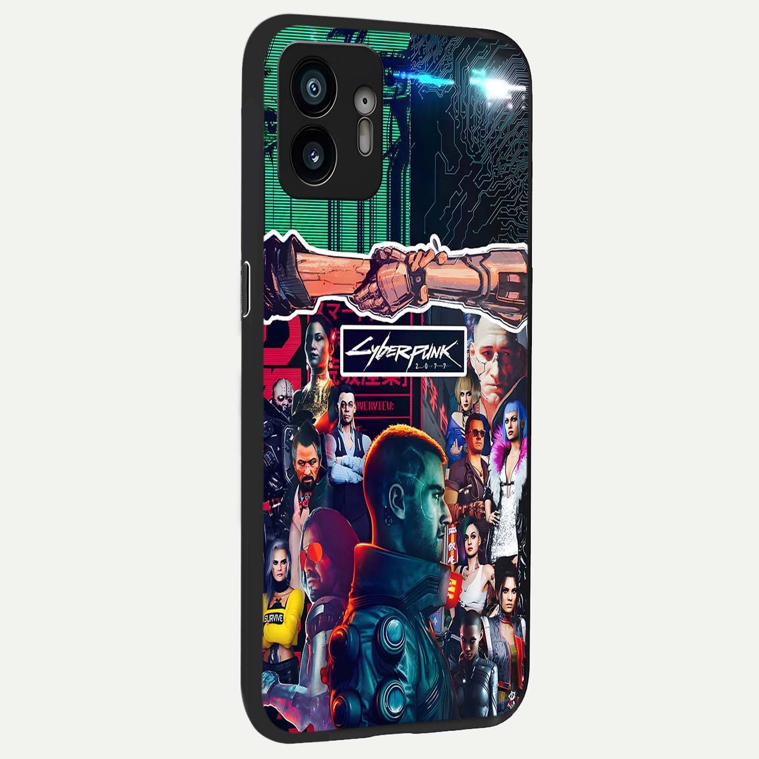  CYBERPUNK Legacy back cover For Nothing Phone 2 slim fit glass case with vibrant aesthetic design