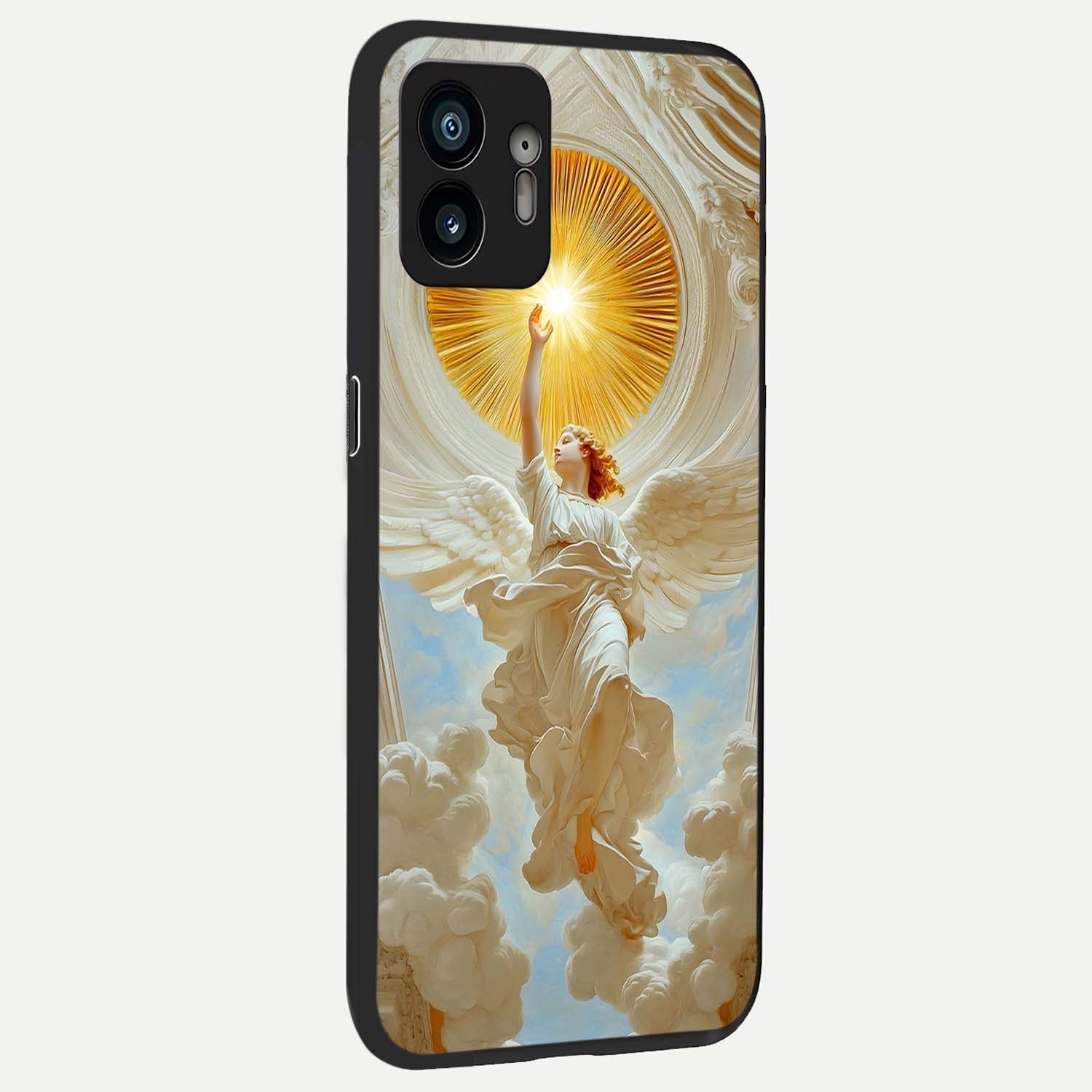  Divine Light Angel back cover For Nothing Phone 2 slim fit glass case with vibrant aesthetic design