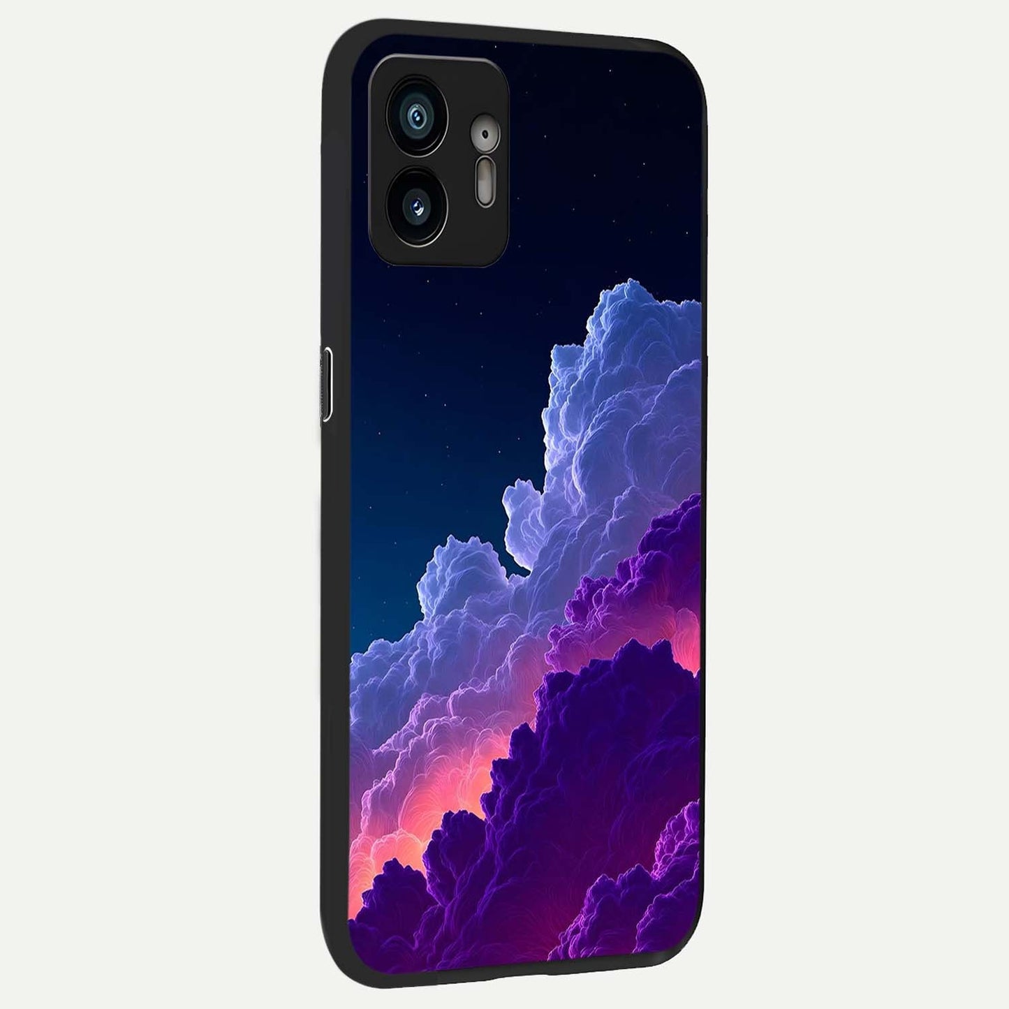  Dreamy Cloud Skies back cover For Nothing Phone 2 slim fit glass case with vibrant aesthetic design