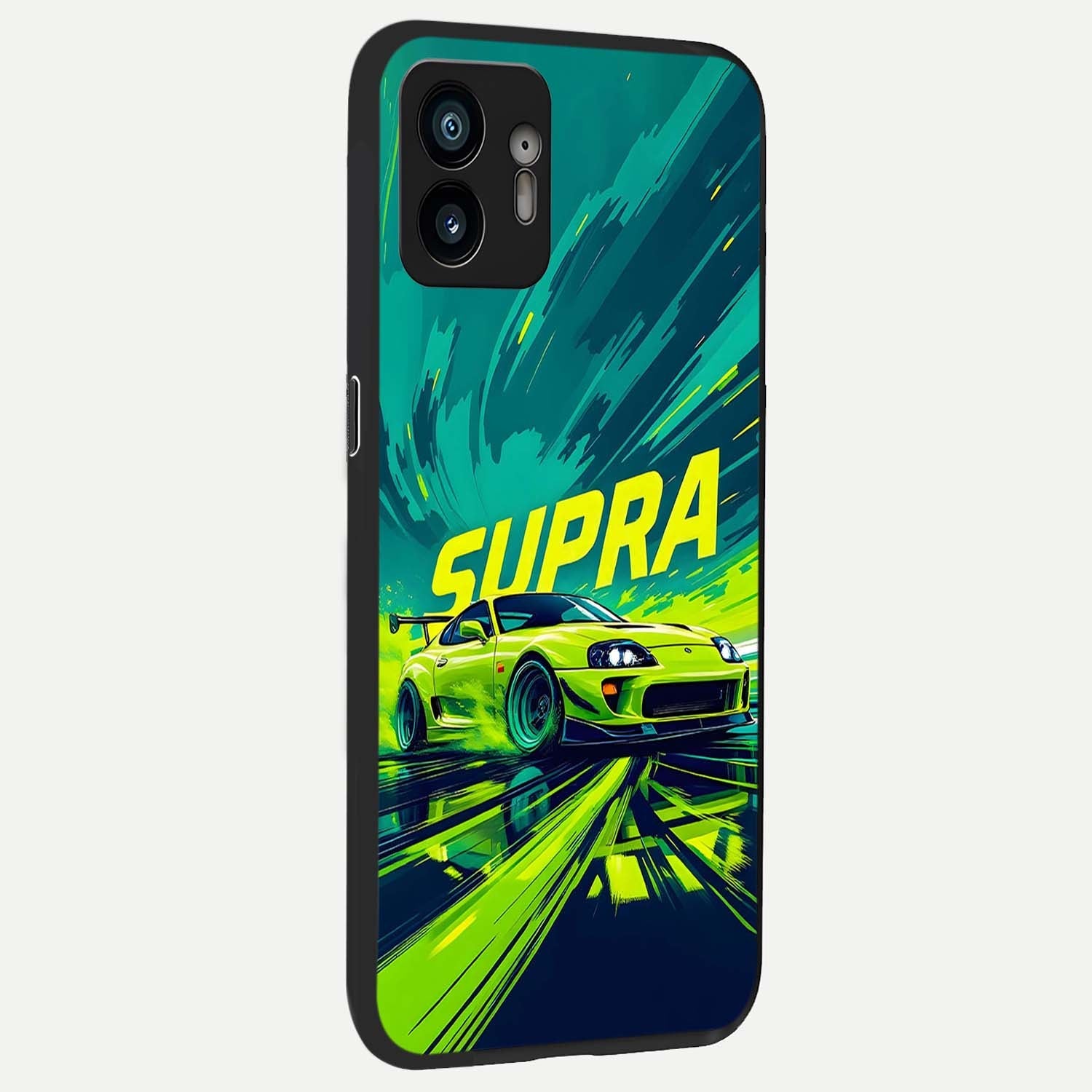  Electric Supra Thunder back cover For Nothing Phone 2 slim fit glass case with vibrant aesthetic design