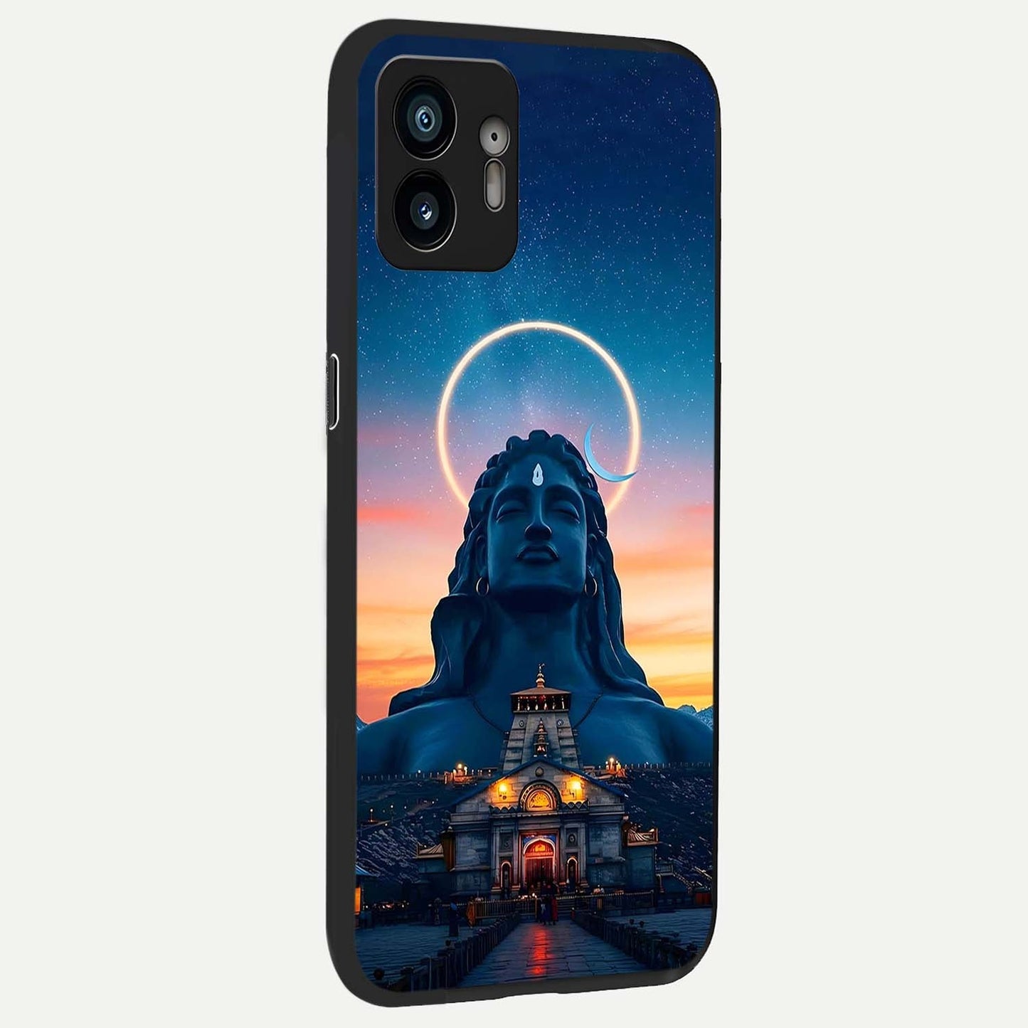  Eternal Shiva Aura back cover For Nothing Phone 2 slim fit glass case with vibrant aesthetic design