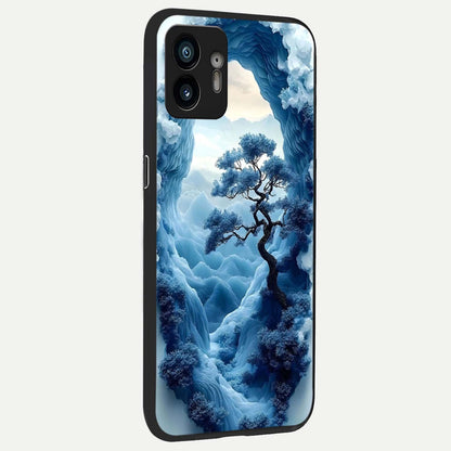  Frozen Serenity Gate back cover For Nothing Phone 2 slim fit glass case with vibrant aesthetic design