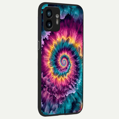 Galactic Spiral Burst back cover For Nothing Phone 2 slim fit glass case with vibrant aesthetic design