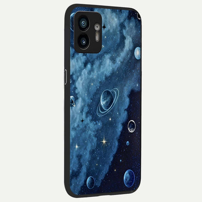 Galaxy Dream Space back cover For Nothing Phone 2 slim fit glass case with vibrant aesthetic design