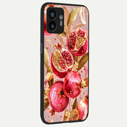  Golden Bloom Glow back cover For Nothing Phone 2 slim fit glass case with vibrant aesthetic design